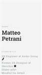 Mobile Screenshot of matteopetrani.com