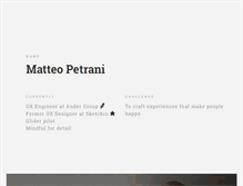 Tablet Screenshot of matteopetrani.com